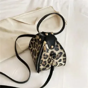 Animal print leather handbags