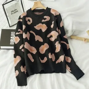 Black cheetah sweater