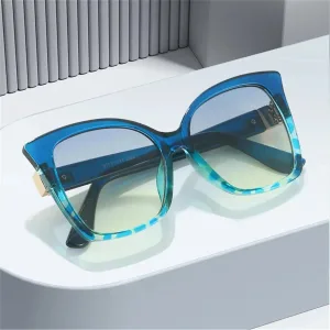 Blue leopard print sunglasses