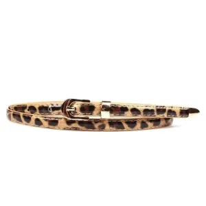Cheetah skinny belt