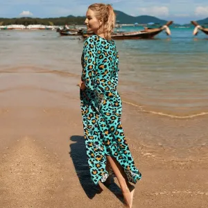 Leopard beach dress