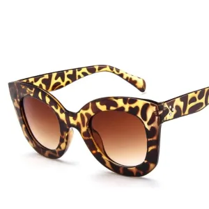 Leopard cat eye sunglasses
