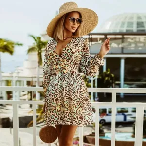 Leopard print summer dress