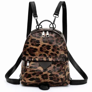 Mini leopard backpack