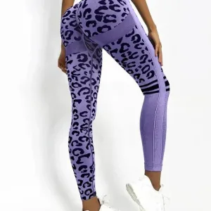 Purple cheetah leggings