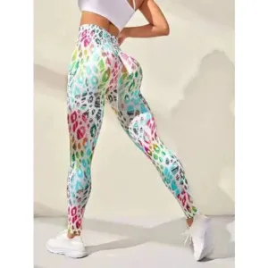 Rainbow leopard leggings