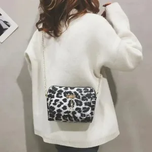 Snow leopard purse