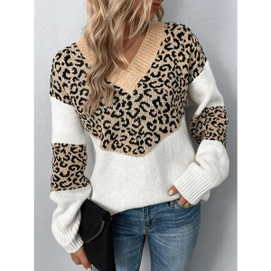 White leopard sweater