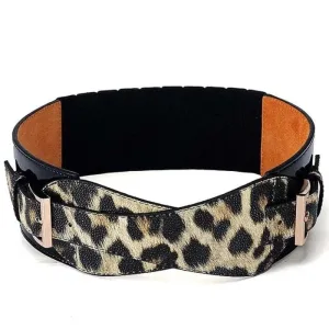 Wide cheetah belt