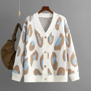 Womens cheetah cardigan